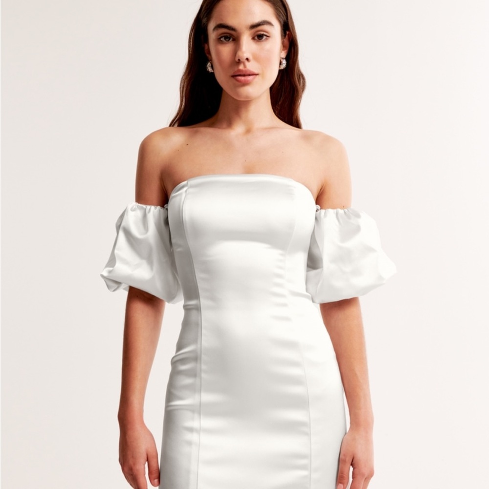 Elegant Off-Shoulder White Dress